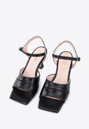 Sandale stiletto dama din piele, negru, 96-D-300-1-38, Fotografie 3