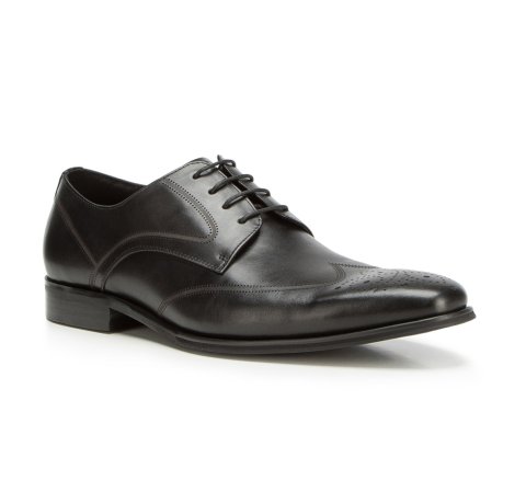 Semi brogues din piele pentru bărbați, negru, 90-M-913-1-44, Fotografie 1