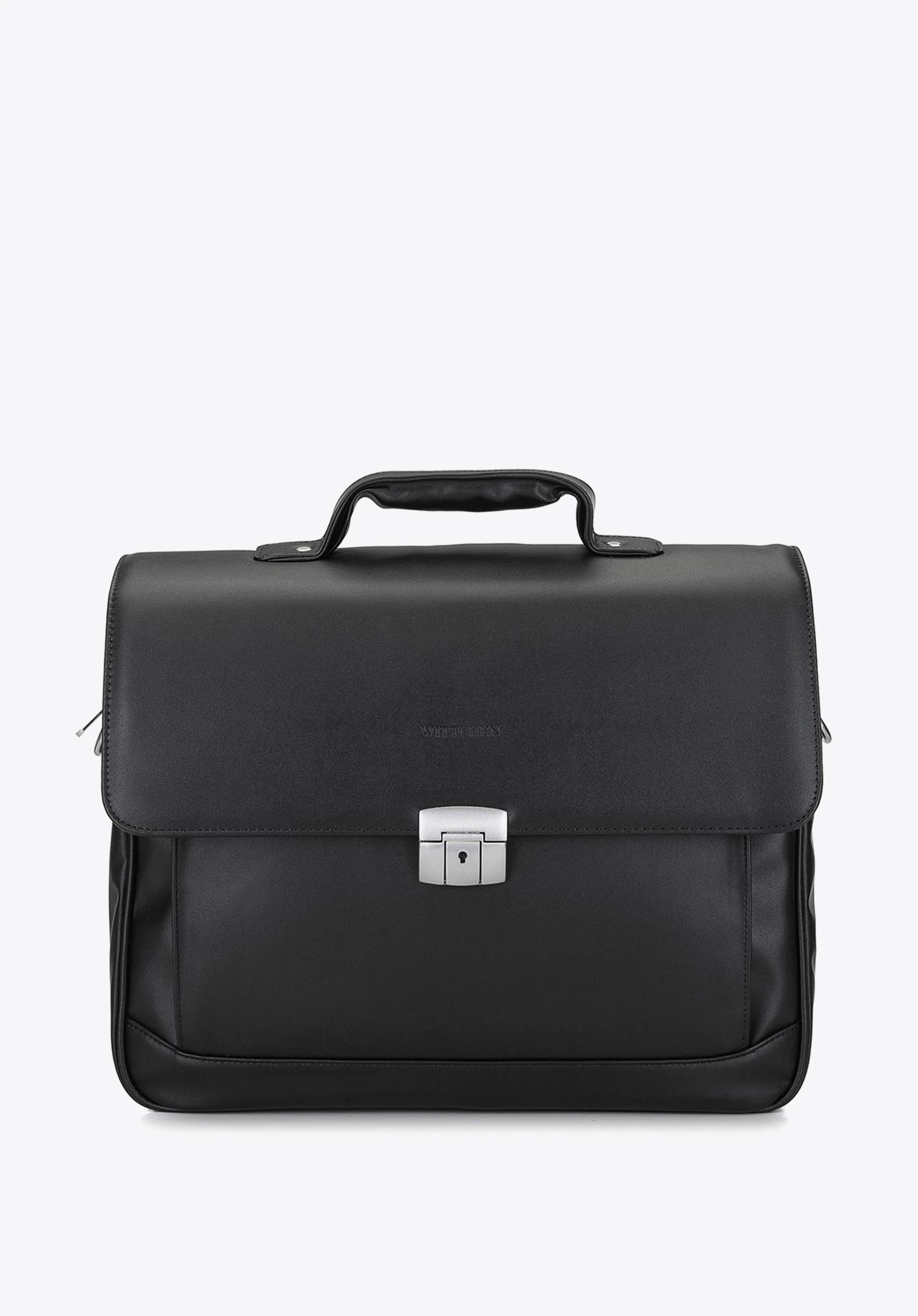 Servietă cu buzunar pentru laptop 15,6”, moale, negru, 29-3-701-1, Fotografie 1