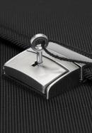 Servietă textilă cu închidere cu cheie, negru, 29-3-702-1, Fotografie 5
