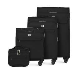 Set de valize moi într-o singură culoare, negru, 56-3S-65K-1, Fotografie 1