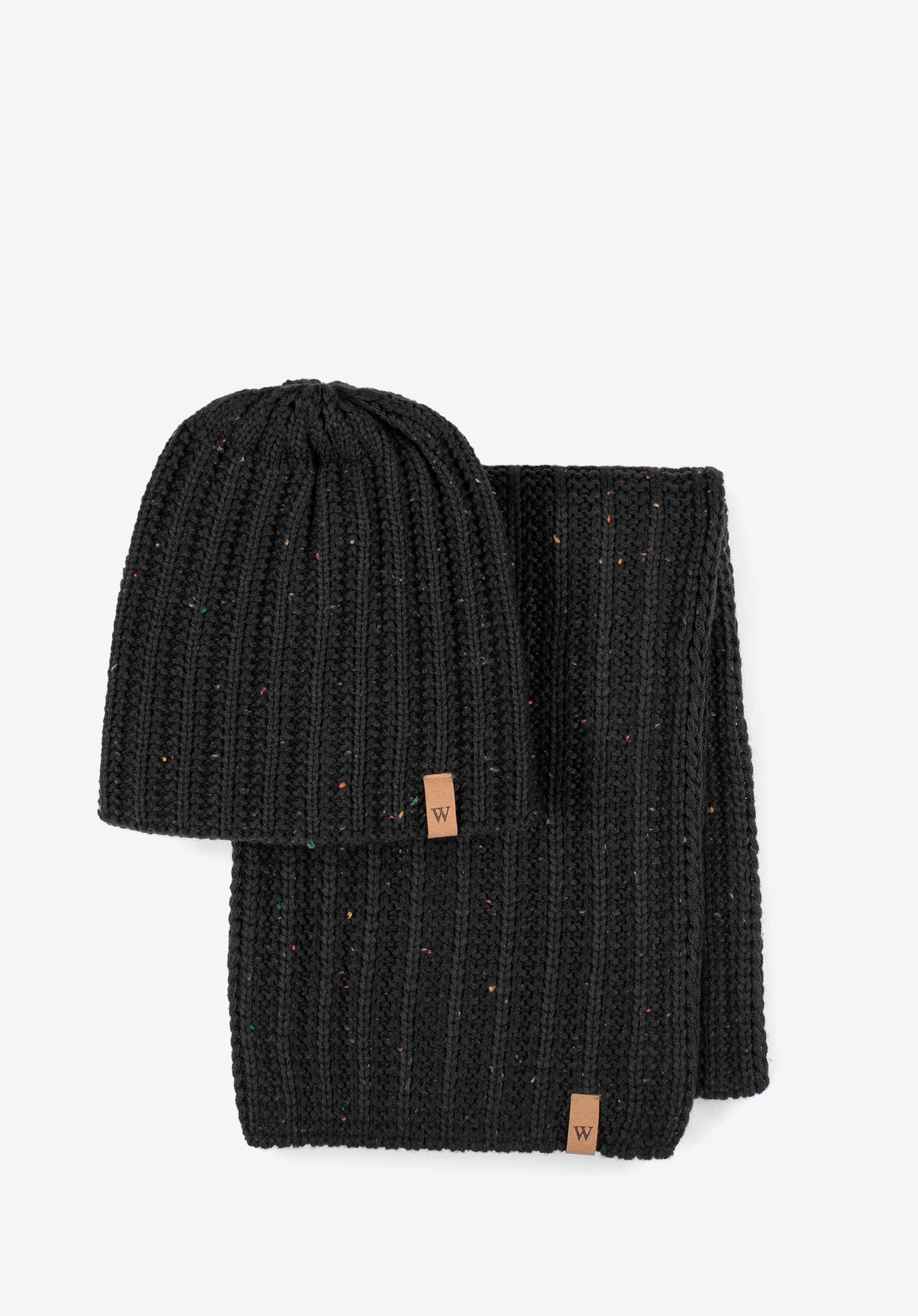 Set de iarnă pentru bărbați cu model fin, negru, 99-SF-003-1, Fotografie 1