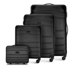 Set de valize ABS presate, negru, 56-3A-65K-10, Fotografie 1
