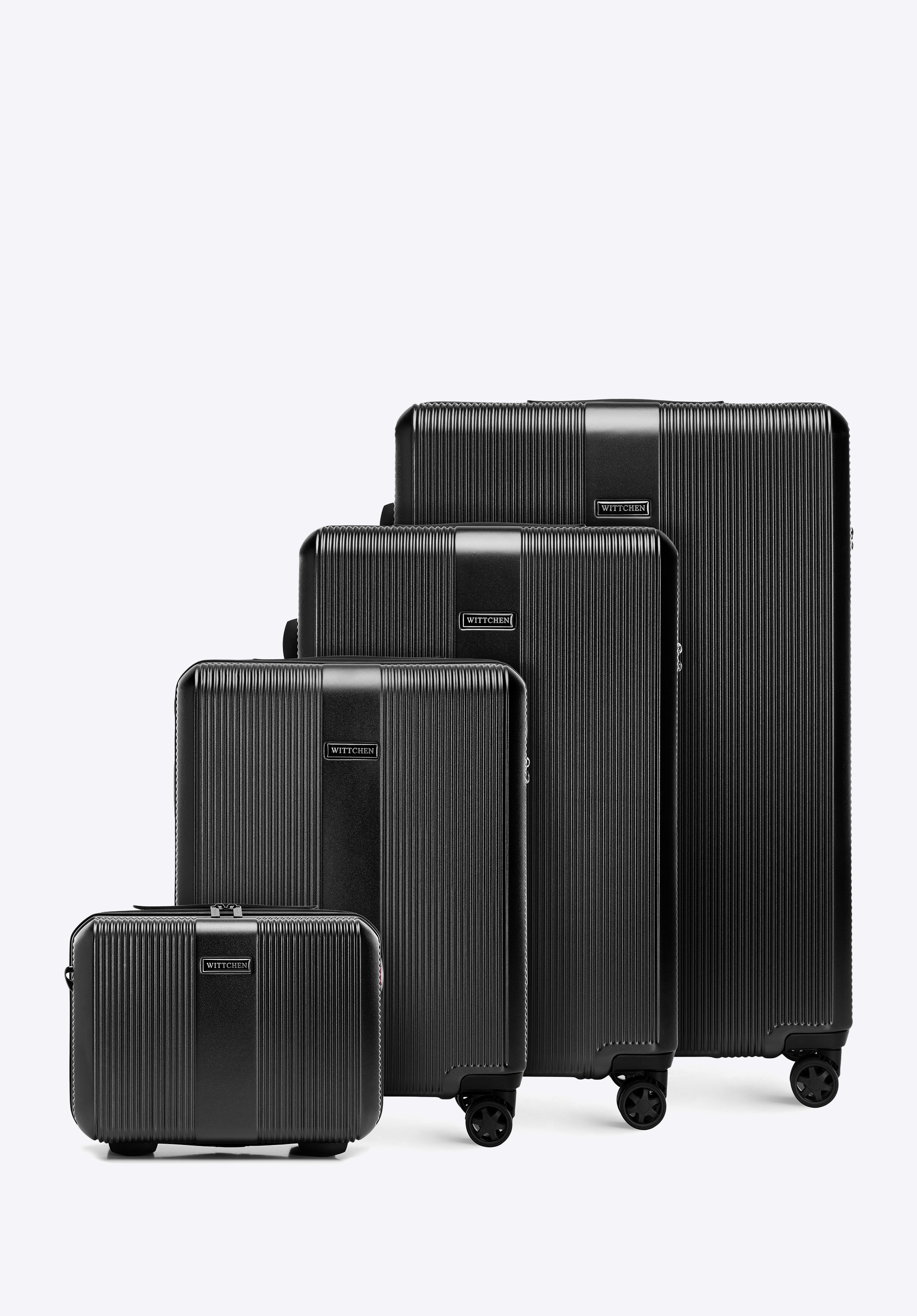 Set de valize din policarbonat, negru, 56-3P-90K-11, Fotografie 1