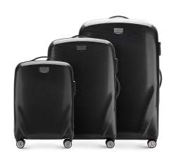Set de valize din policarbonat, într-o singură culoare, negru, 56-3P-57S-10, Fotografie 1