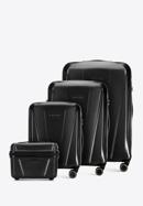 Set de valize geometrice din policarbonat, negru, 56-3P-12K-11, Fotografie 1