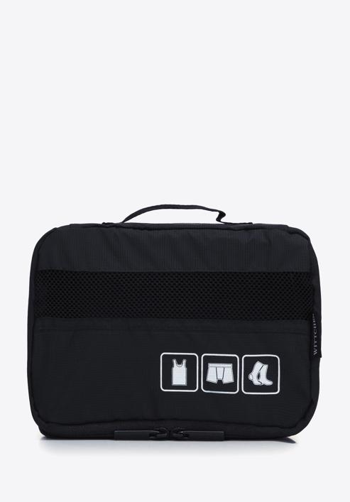 Set organizator valiză cu inserție din plasă, negru, 56-3-200-55, Fotografie 4