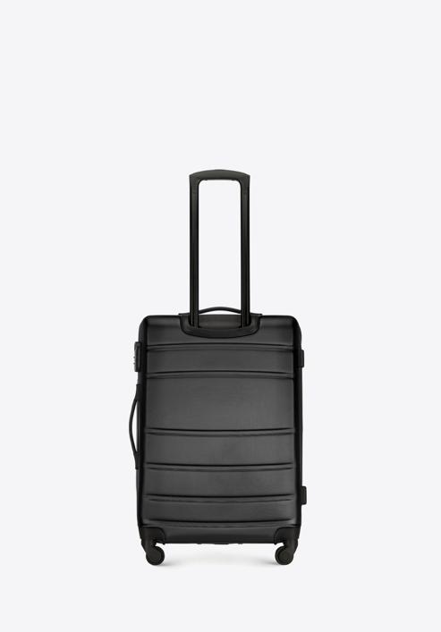 Set valize ABS canelate, negru, 56-3A-65S-01, Fotografie 4