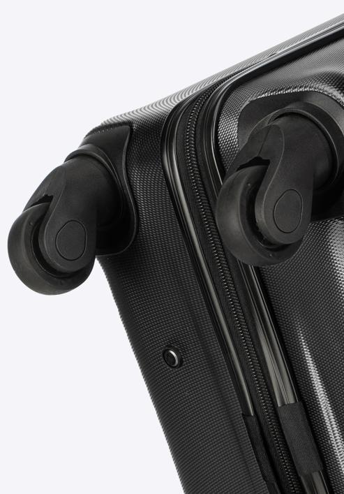 Set valize ABS canelate, negru, 56-3A-65S-01, Fotografie 7