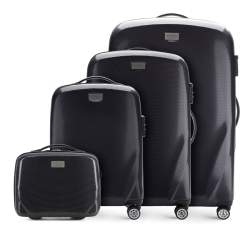 Set valize din policarbonat monocolor, negru, 56-3P-57K-10, Fotografie 1