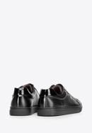 Sneakers damă din piele cu bandă elastică, negru, 92-D-351-7-36, Fotografie 4