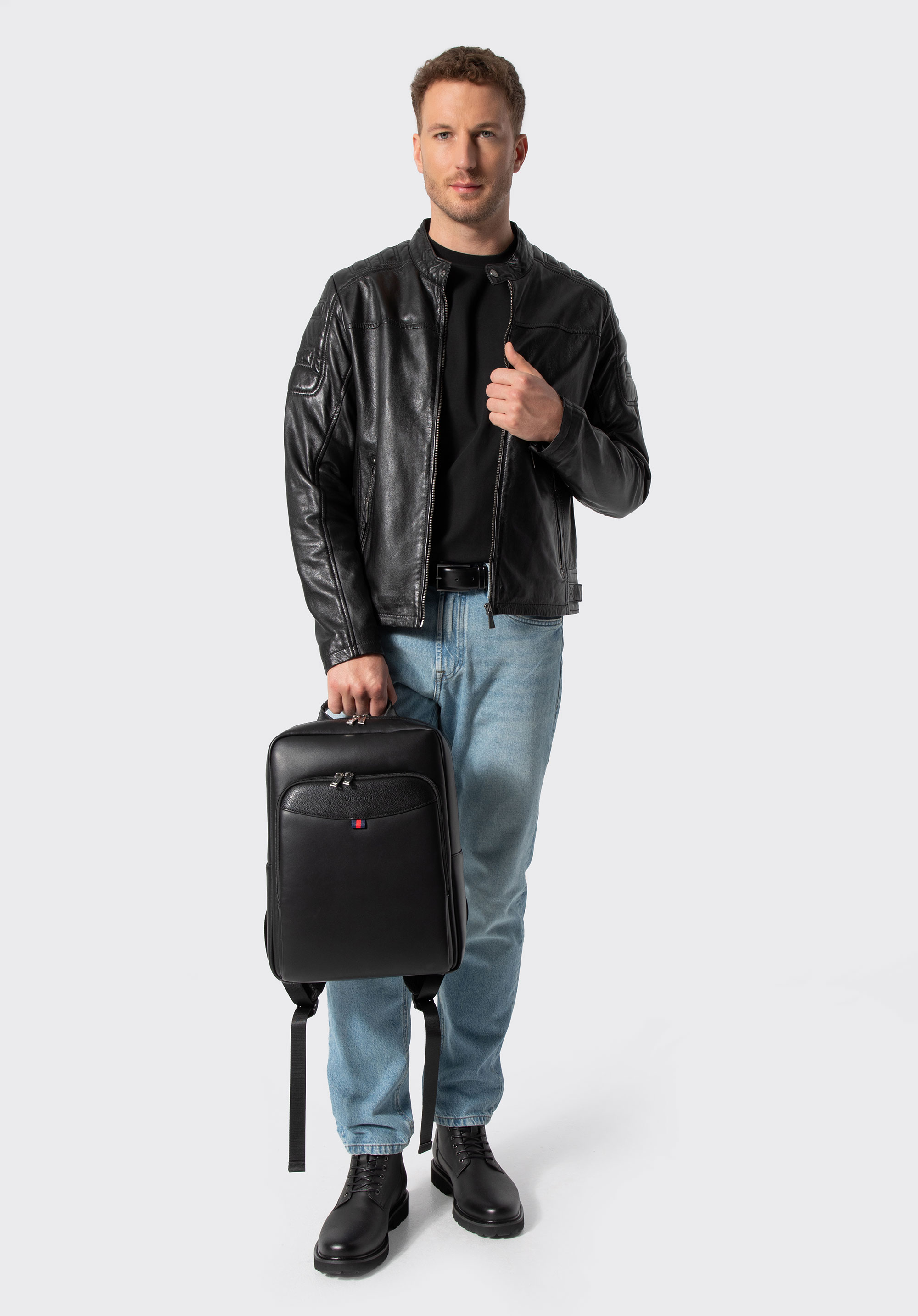 Tricou bărbătesc din bumbac mercerizat, negru, 29-99-150-1-S, Fotografie 1