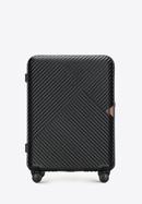 Un set de valize din policarbonat cu dungi, negru, 56-3P-84S-88, Fotografie 2