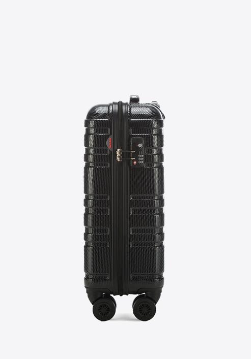 Valiză de cabină din policarbonat cu model ștanțat, negru, 56-3P-981-96, Fotografie 2