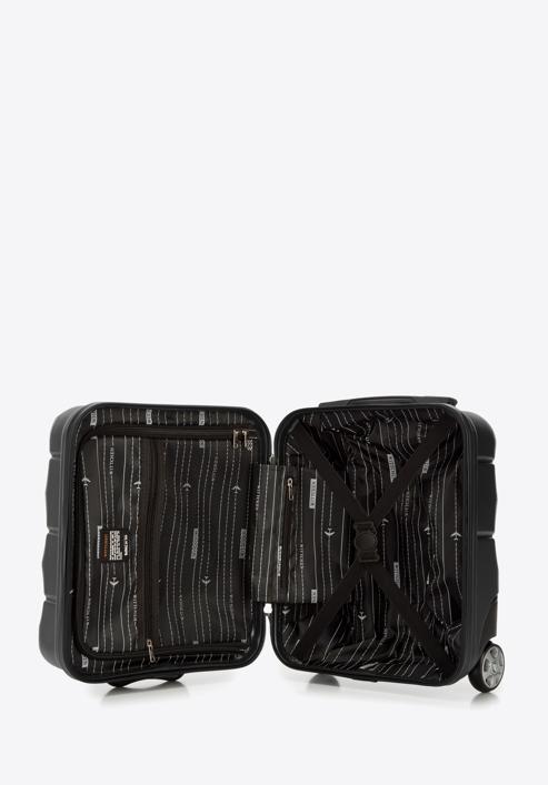 Valiză cabina ABS cu caneluri, negru, 56-3A-281-15, Fotografie 5
