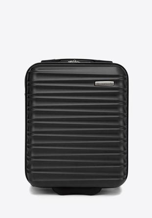 Valiza de cabina din ABS cu nervuri, negru, 56-3A-315-11, Fotografie 1