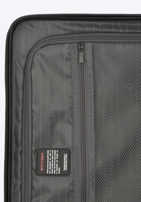 Valiză mare din ABS, canelată, negru, 56-3A-653-01, Fotografie 8