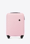ABS Geometrikus kialakítású kabinbőrönd, világos rózsaszín, 56-3A-751-86, Fénykép 1