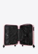 ABS Geometrikus kialakítású kabinbőrönd, világos rózsaszín, 56-3A-751-86, Fénykép 5