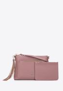 Női pro ökobőr crossbody táska kivehető tokkal, néma rózsaszín, 97-4Y-233-F, Fénykép 2