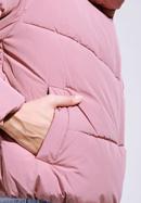 Női oversize steppelt kabát, néma rózsaszín, 95-9D-105-P-L, Fénykép 7
