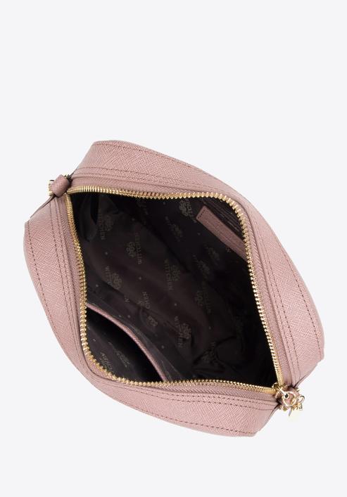 Saffiano bőr láncos crossbody táska, néma rózsaszín, 29-4E-019-P, Fénykép 3