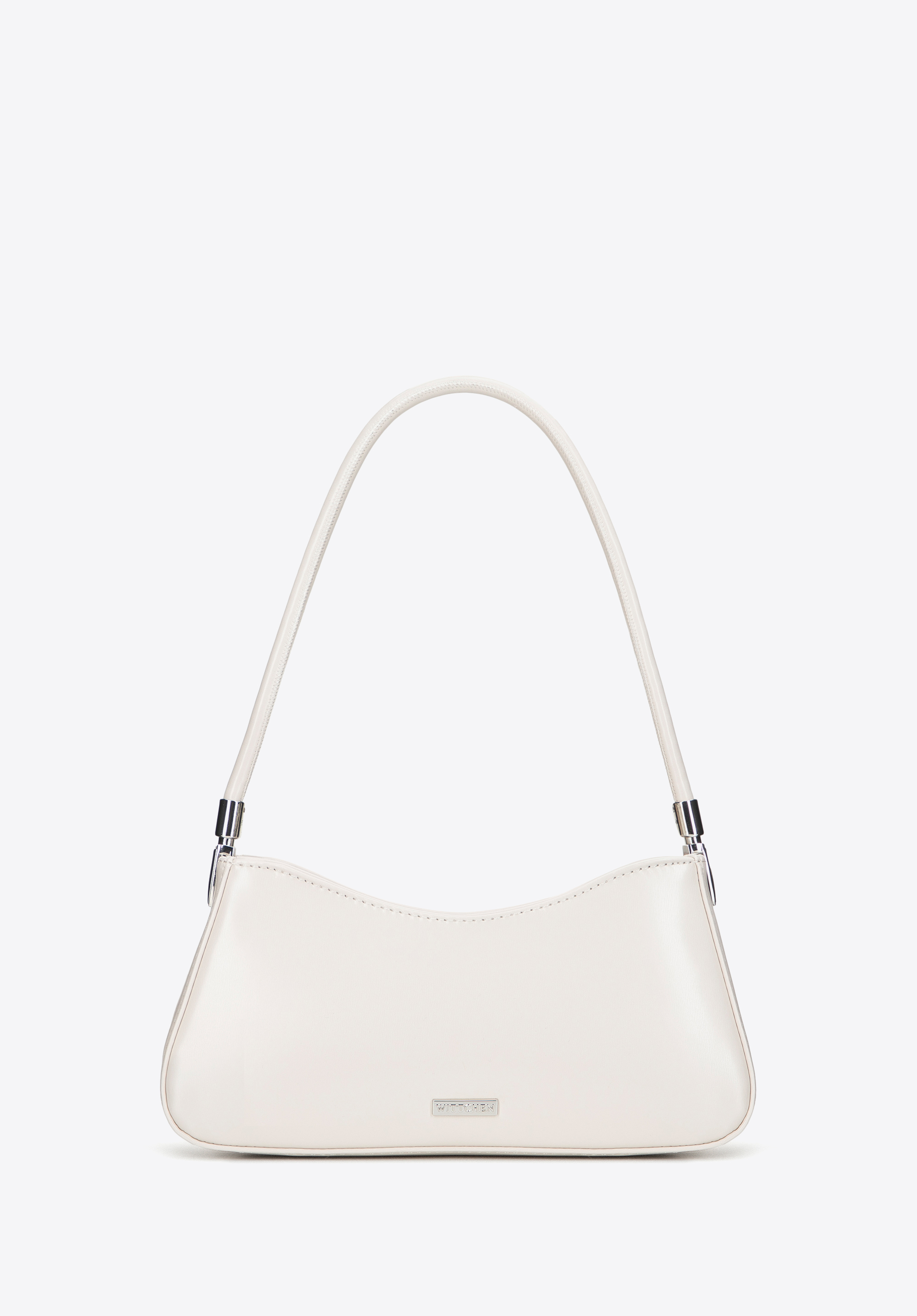 Damen Baguette-Tasche aus Kunstleder, nicht-gerade weiss, 101-4Y-433-0, Bild 1