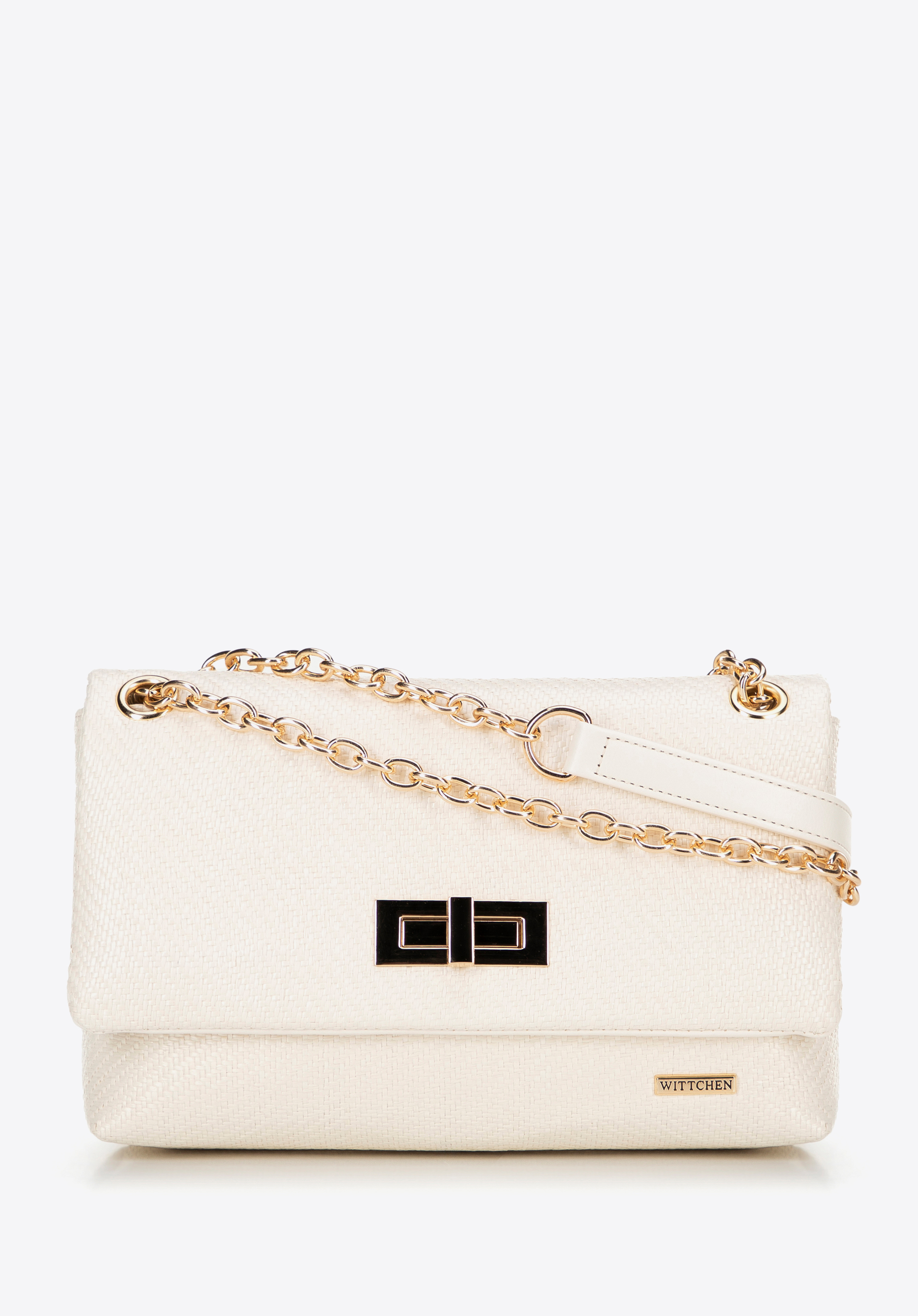 Damen Crossbody an Kette, nicht-gerade weiss, 100-4Y-414-0, Bild 1