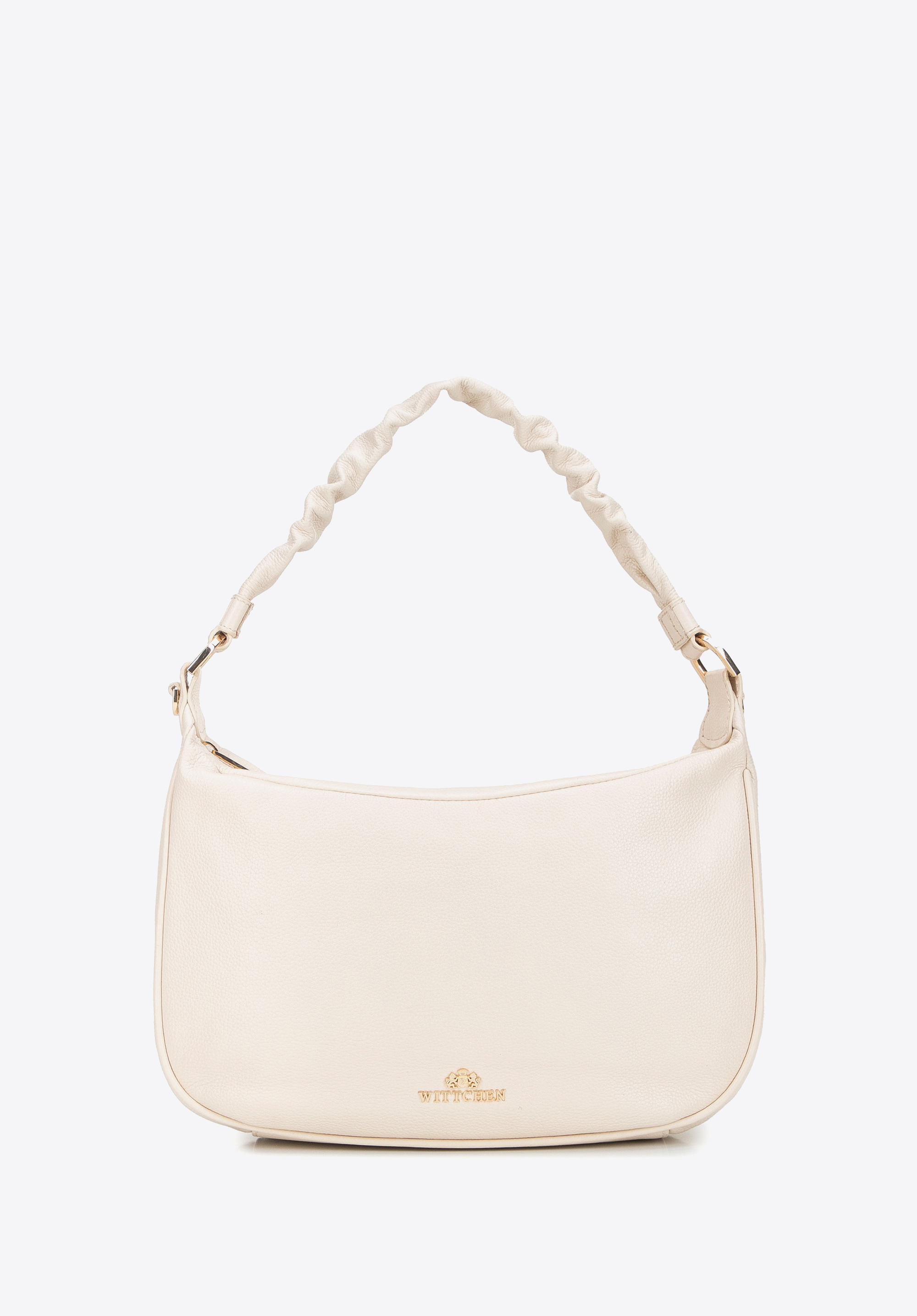 Damen-Umhängetasche aus Leder, Creme, 101-4E-803-0, Bild 1