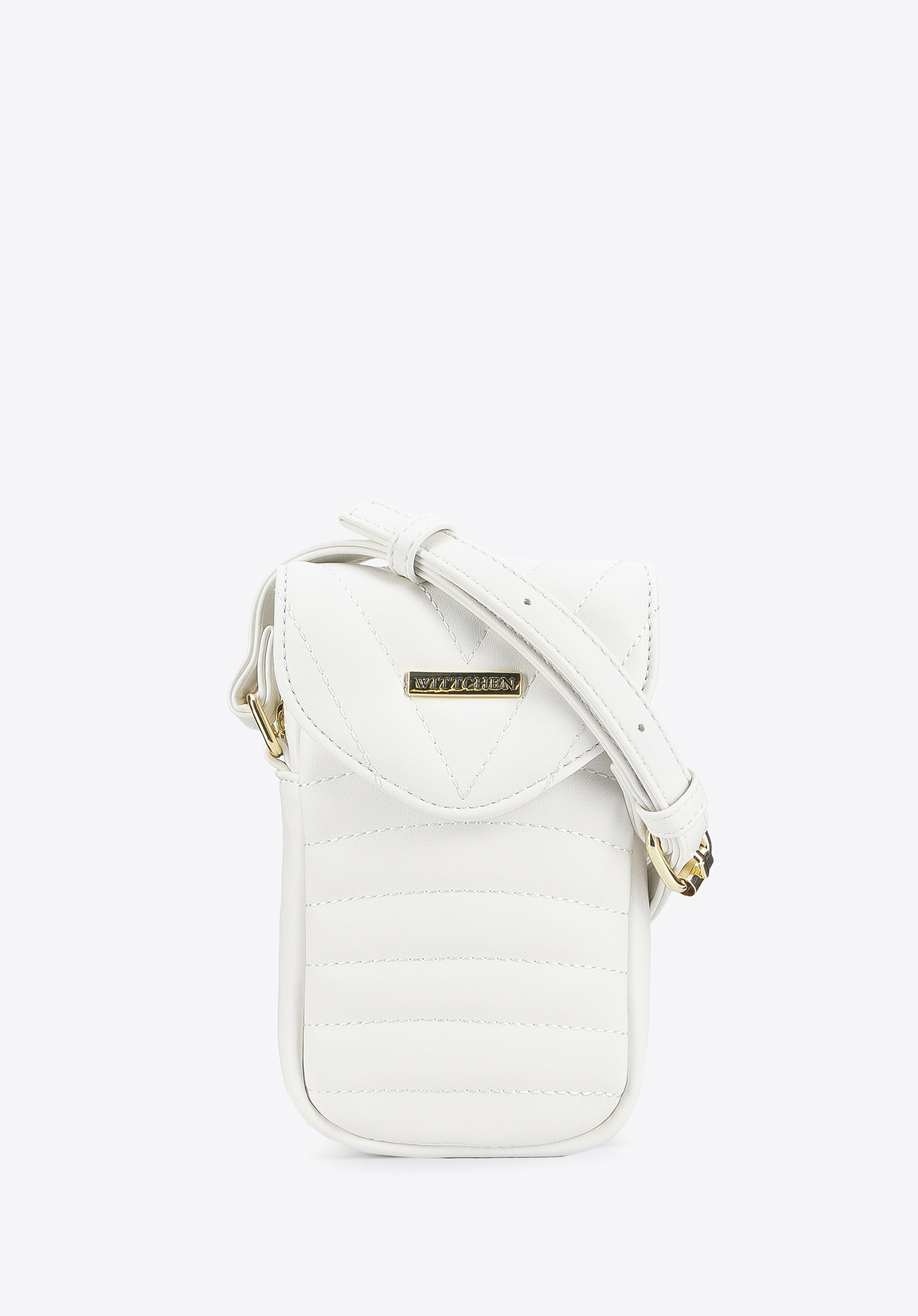 Mini-Tasche aus gestepptem Öko-Leder, nicht-gerade weiss, 96-4Y-722-0, Bild 1