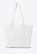 Gesteppte Shopper-Tasche aus Kunstleder mit abnehmbarer Tasche, nicht-gerade weiss, 96-4Y-235-0, Bild 4