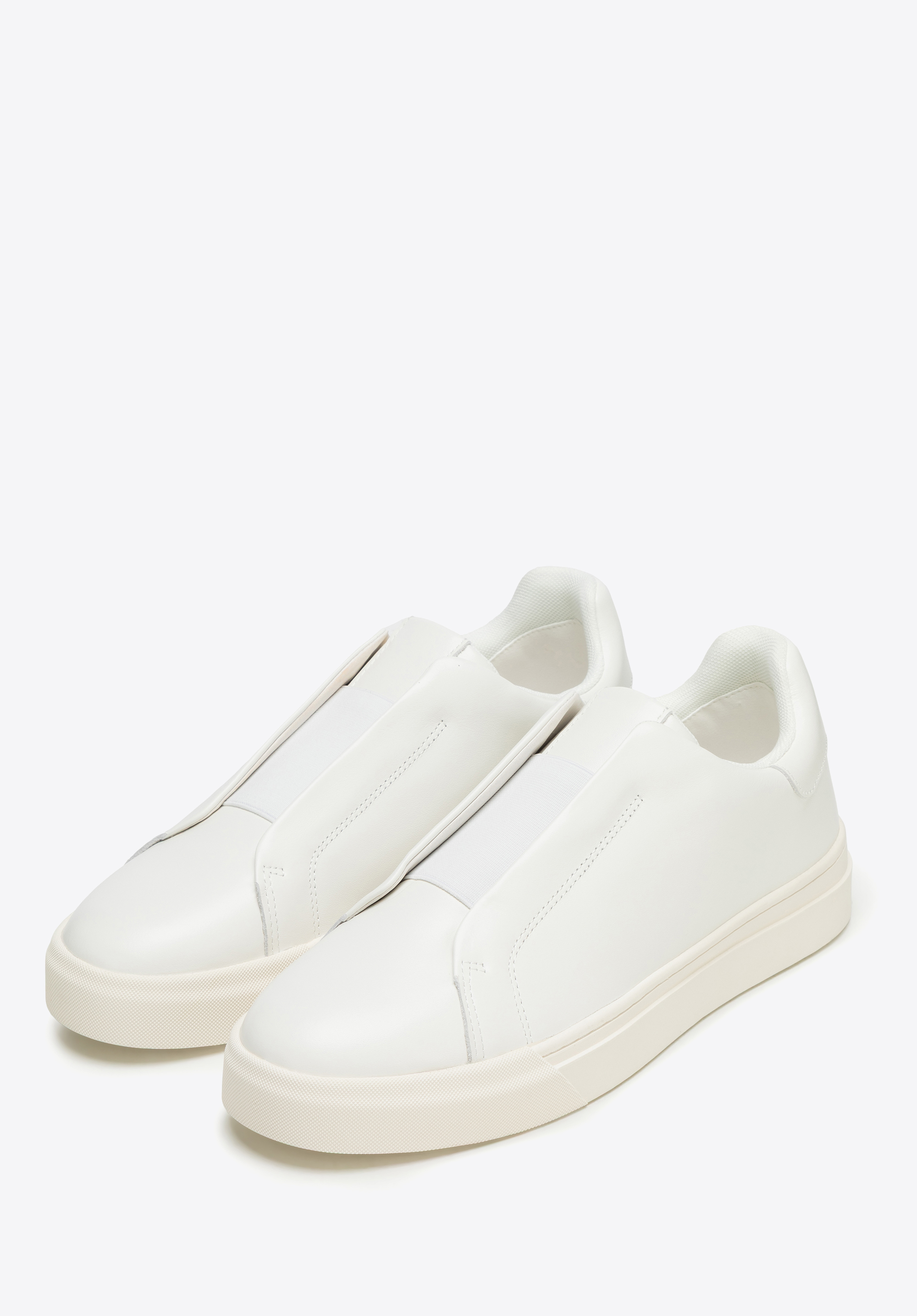 Herren-Sneaker aus Leder, nicht-gerade weiss, 101-M-512-0-44, Bild 1