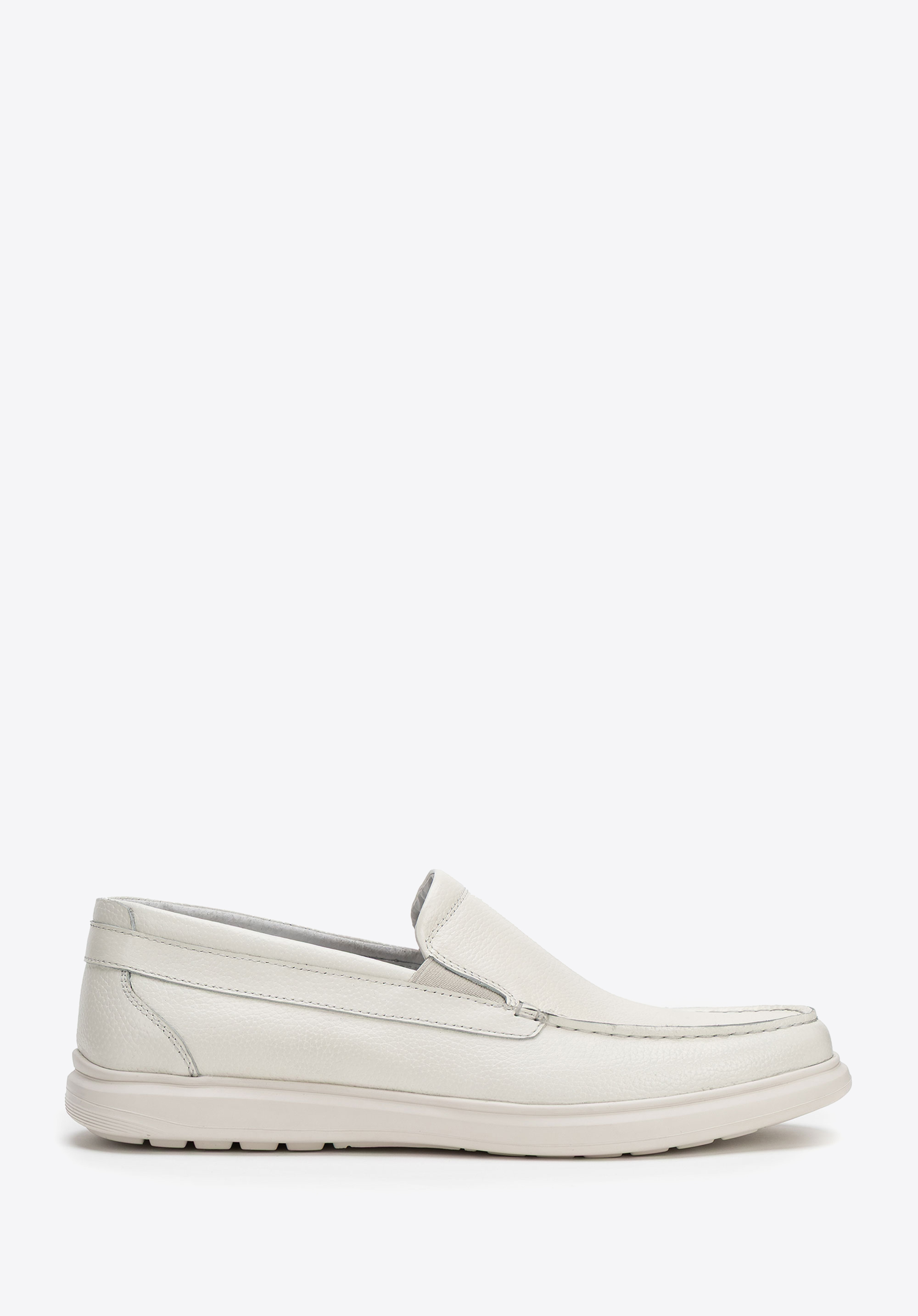 Herrenschuhe aus echtem Leder, nicht-gerade weiss, 100-M-506-0-40, Bild 1