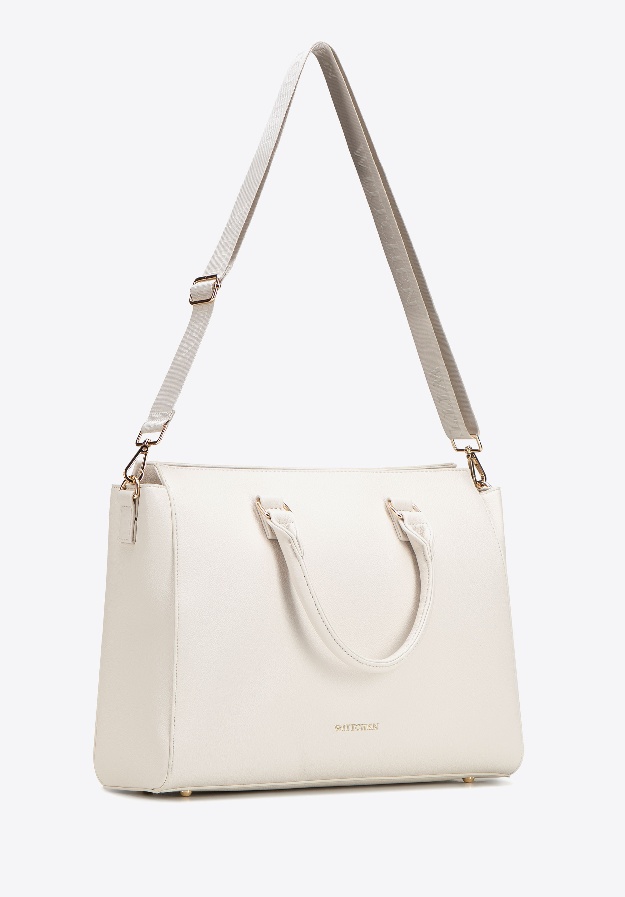 Geantă de mână pentru laptop de 17'''' alb-murdar