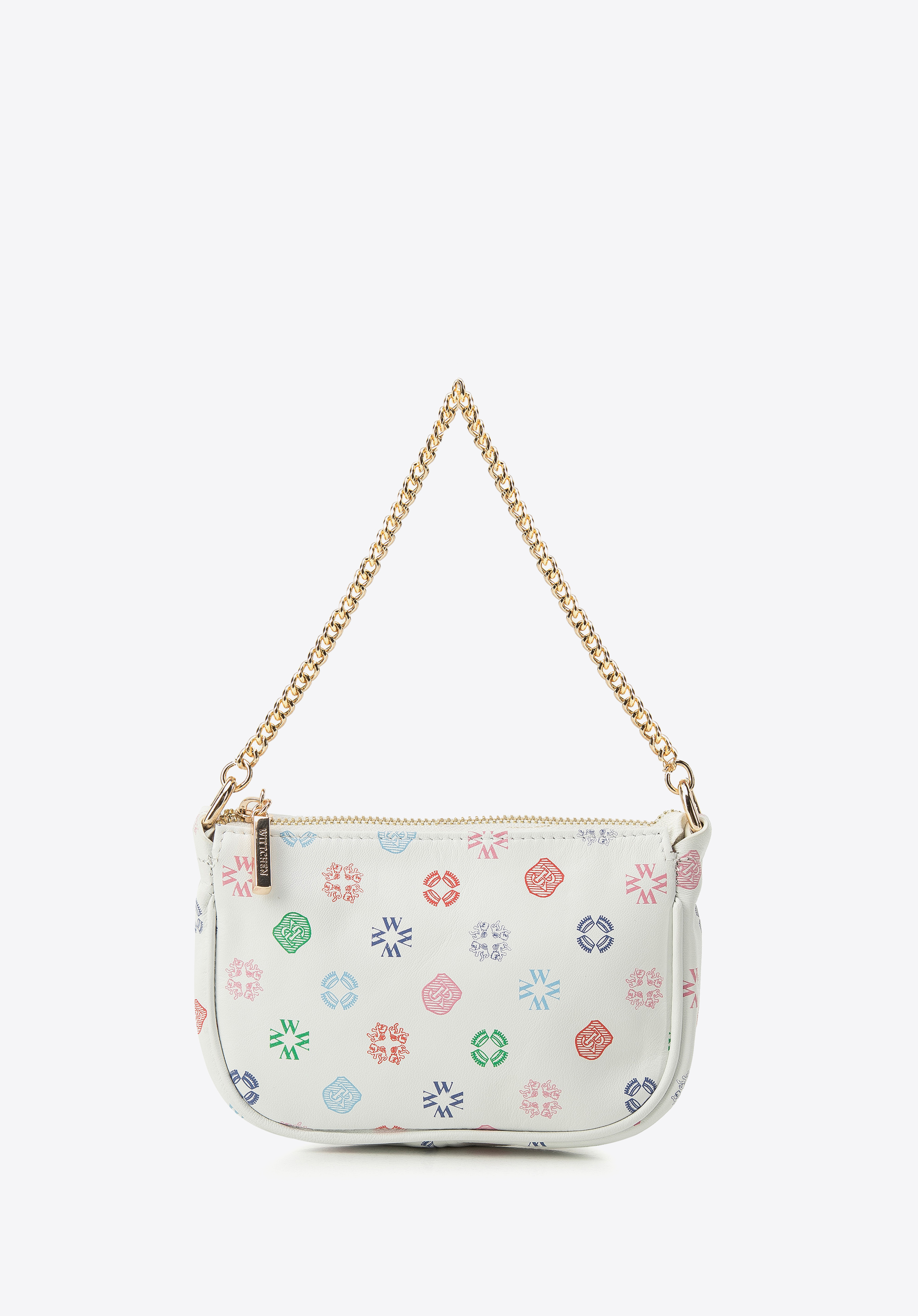 Geantă mini de damă, din piele monogramă pe lănțișor