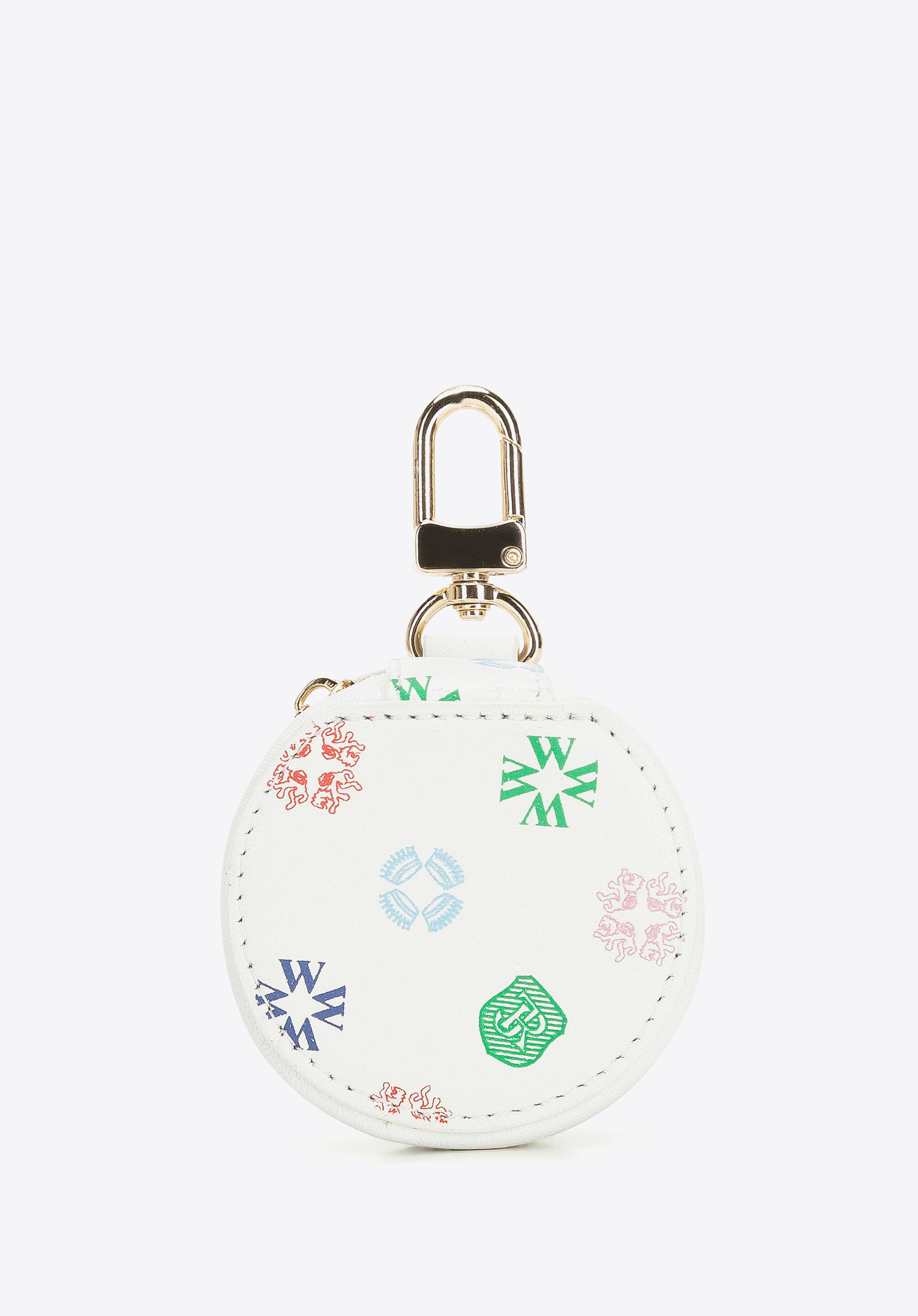 Breloc cu husă din piele, nuanță de alb, 34-2-002-0B, Fotografie 1