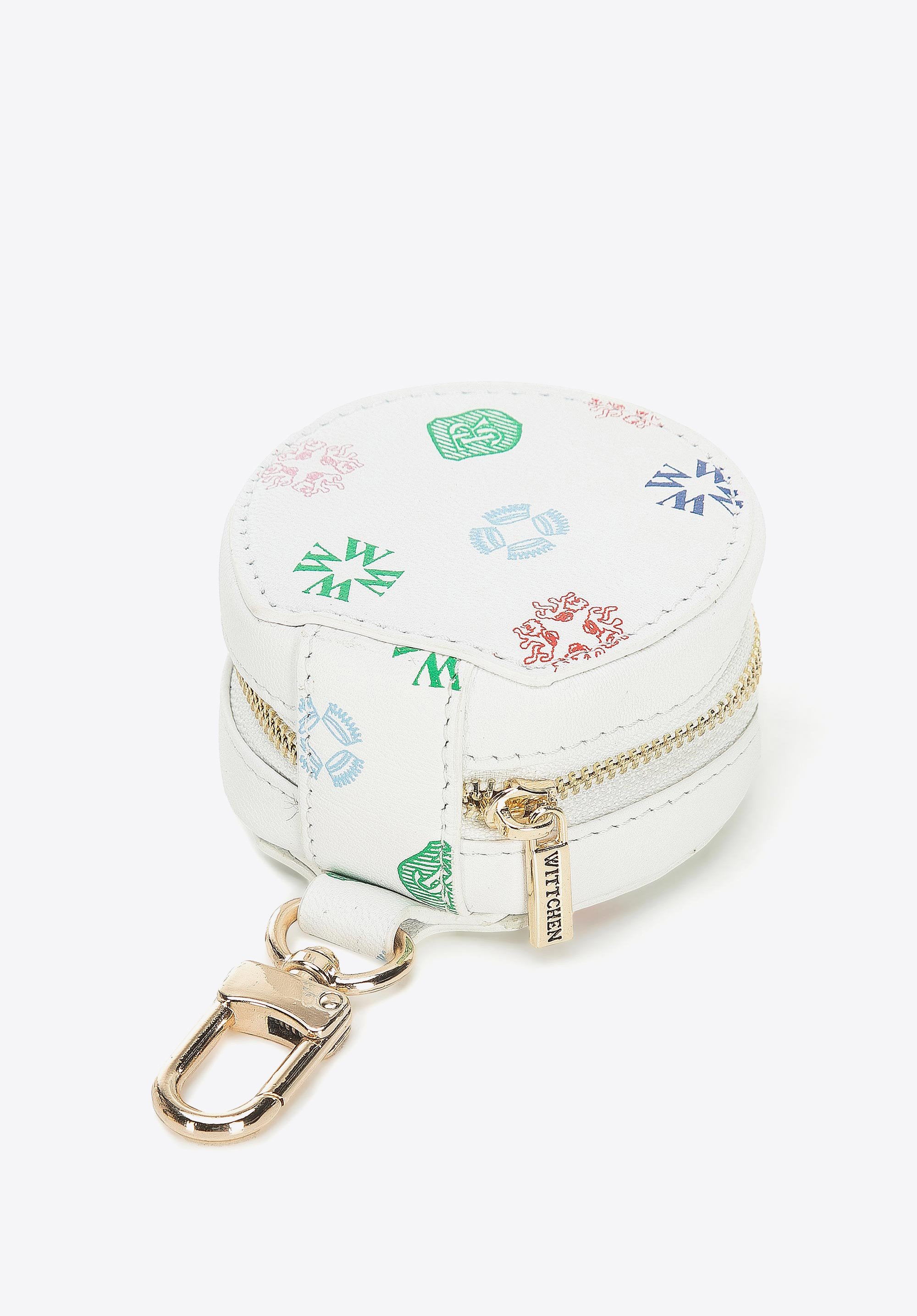 Breloc cu husă din piele, nuanță de alb, 34-2-002-0B, Fotografie 1