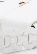 Geantă de mână semilună cu împletitură, nuanță de alb, 94-4Y-508-7, Fotografie 5
