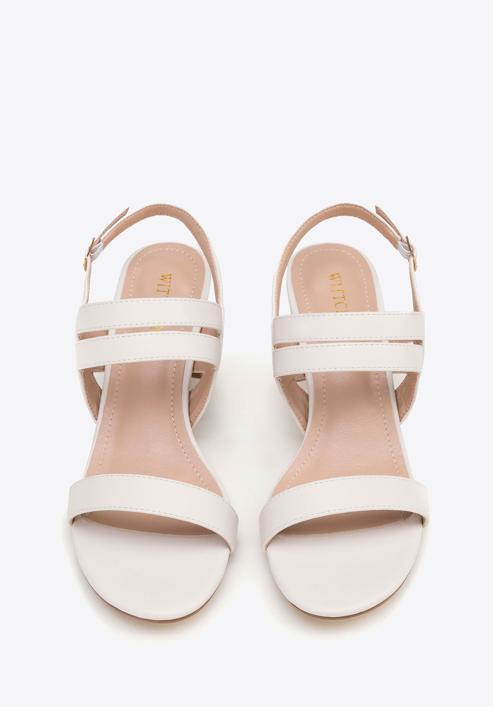 Sandale de damă cu curea subțire, nuanță de alb, 98-DP-206-1-37, Fotografie 3