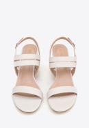 Sandale de damă cu curea subțire, nuanță de alb, 98-DP-206-1-37, Fotografie 3