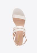 Sandale de damă cu curea subțire, nuanță de alb, 98-DP-206-0-35, Fotografie 5