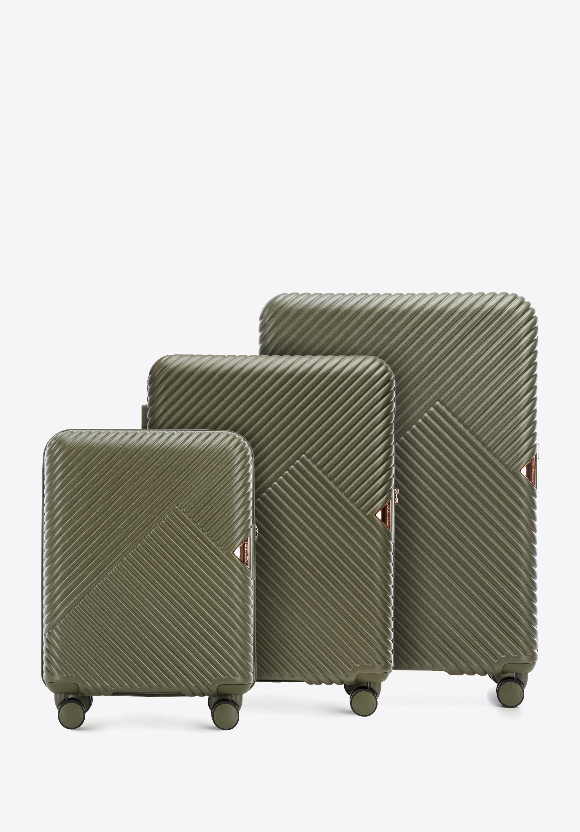 Kofferset aus Polycarbonat | WITTCHEN, olivgrün, 56-3P-84S-85, Bild 1