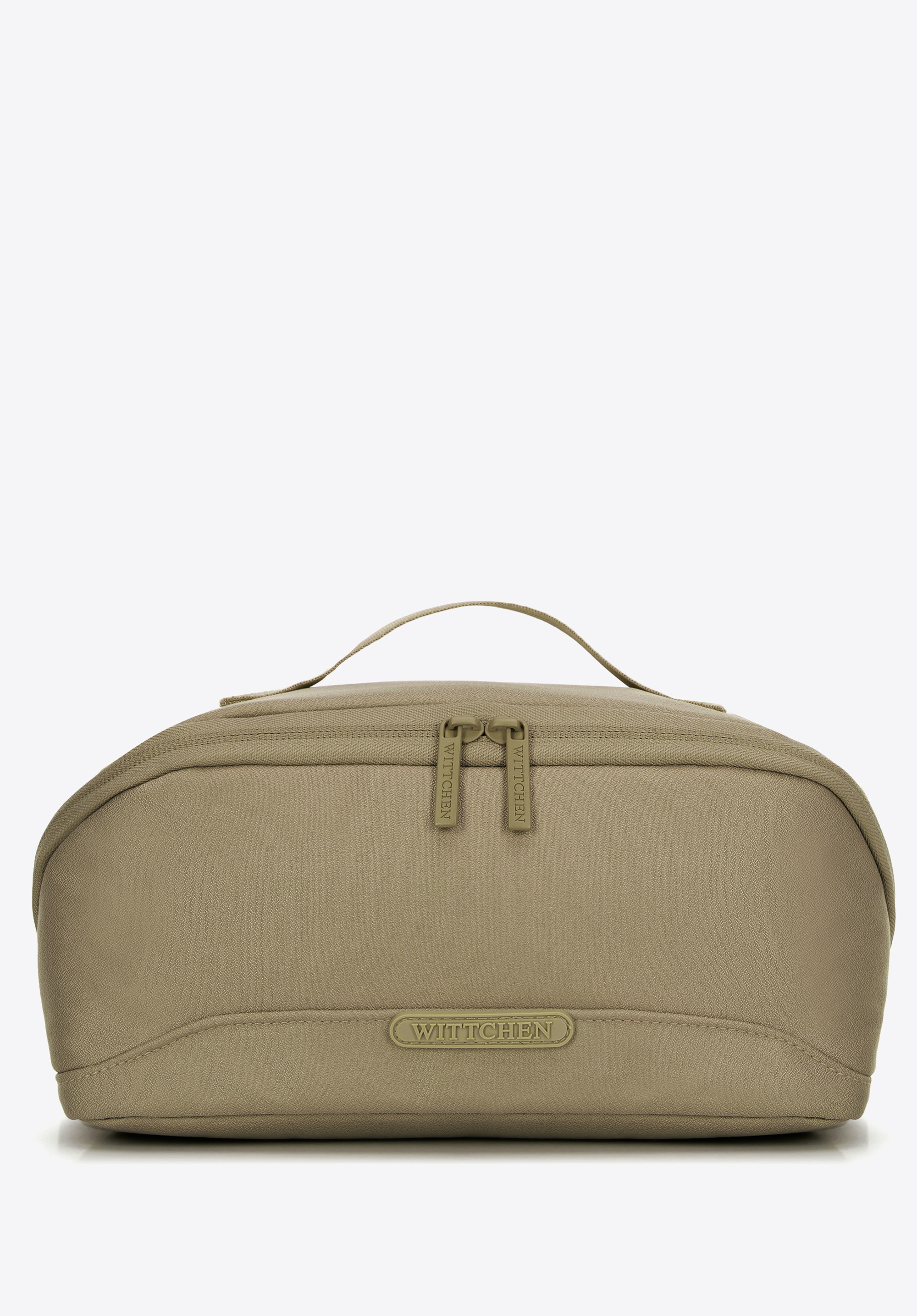 Dámsky dvojkomorový cestovný kozmetický kufrík, olivová, 56-3S-702-80, Obrázok 1