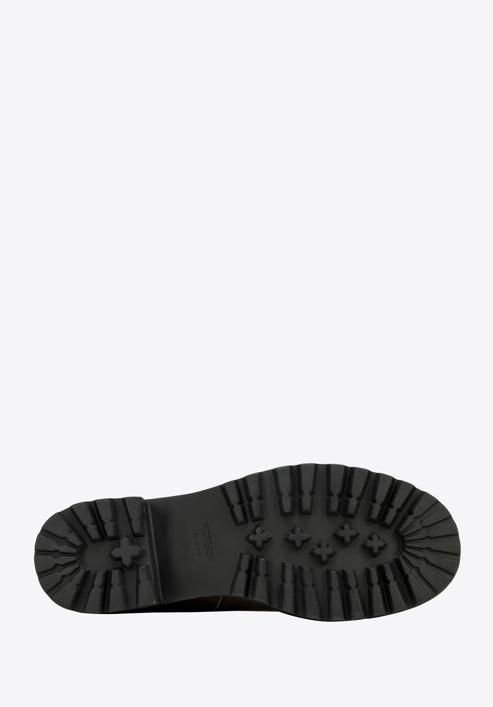 Dámské kožené boty s přezkami, olivový, 97-D-520-3-39, Obrázek 5