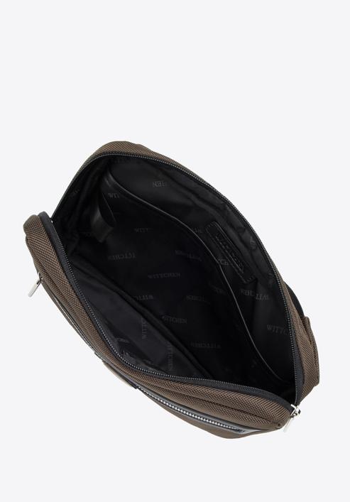 Pánská taška se stuhou, olivový, 96-4U-901-Z, Obrázek 3
