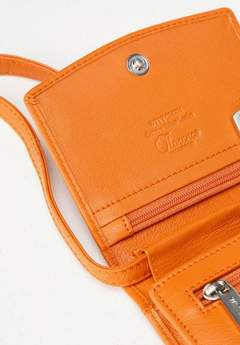 2-in-1-Mini-Crossbody-Tasche aus Leder, orange, 26-2-100-6, Bild 5