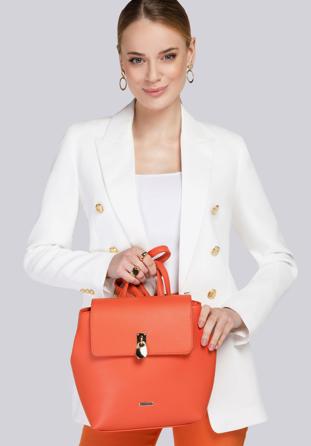 Damen-Rucksack mit Vorhängeschloss, orange, 94-4Y-614-6, Bild 1