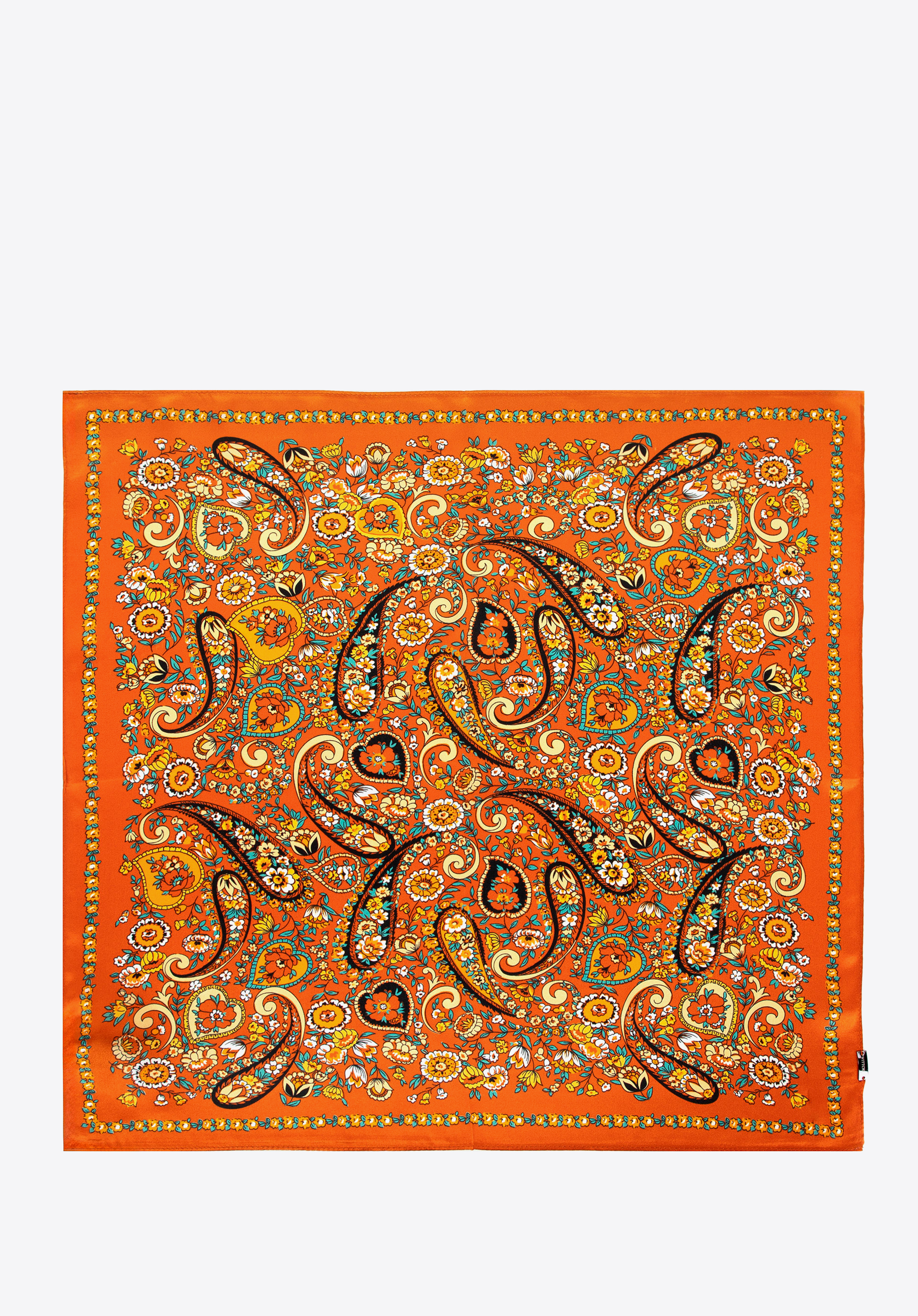Damen Seidenhalstuch mit Paisleymuster, orange, 100-7D-S20-X11, Bild 1
