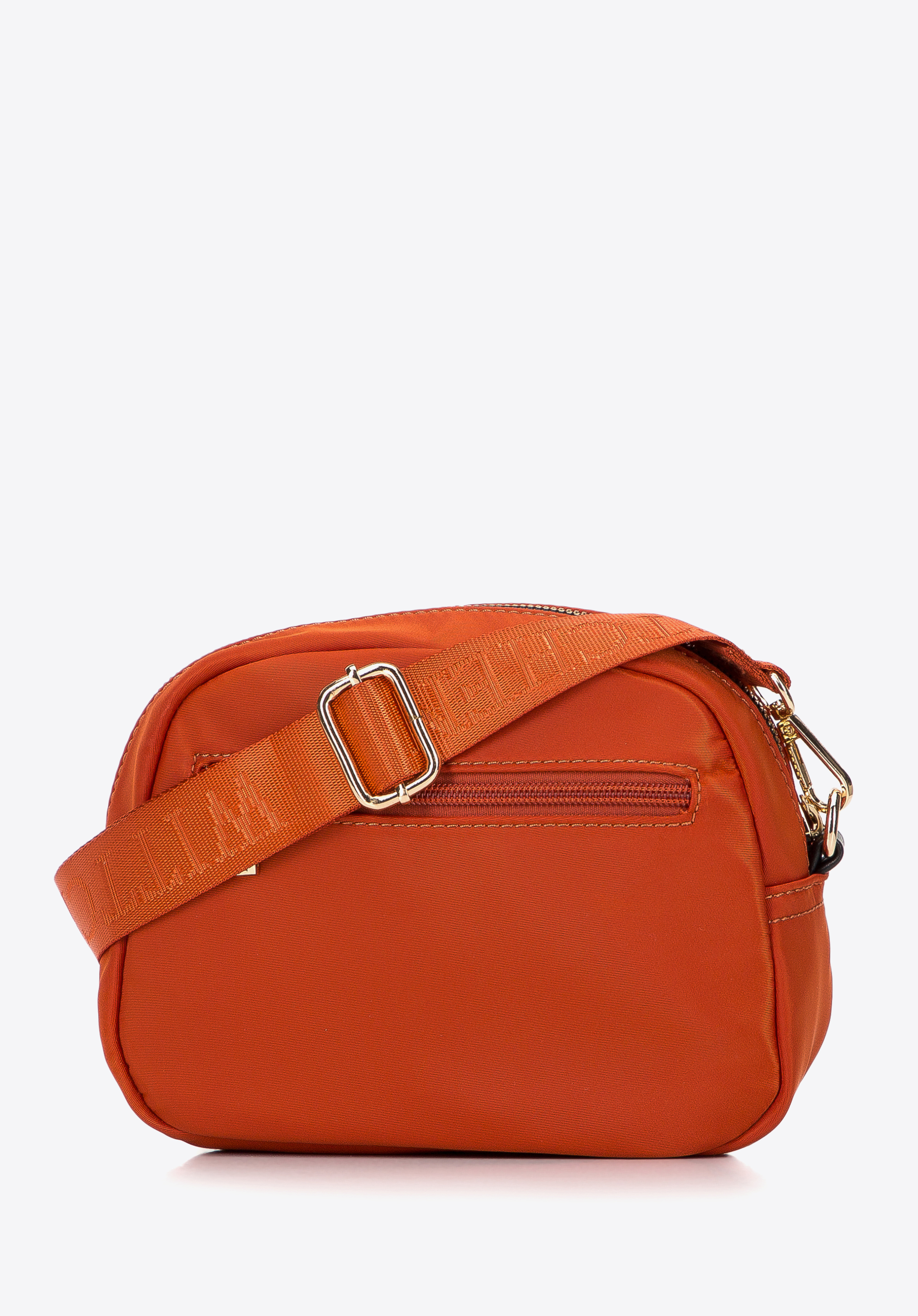 Damen-Umhängetasche aus Nylon mit Vordertasche, orange, 97-4Y-106-6, Bild 1