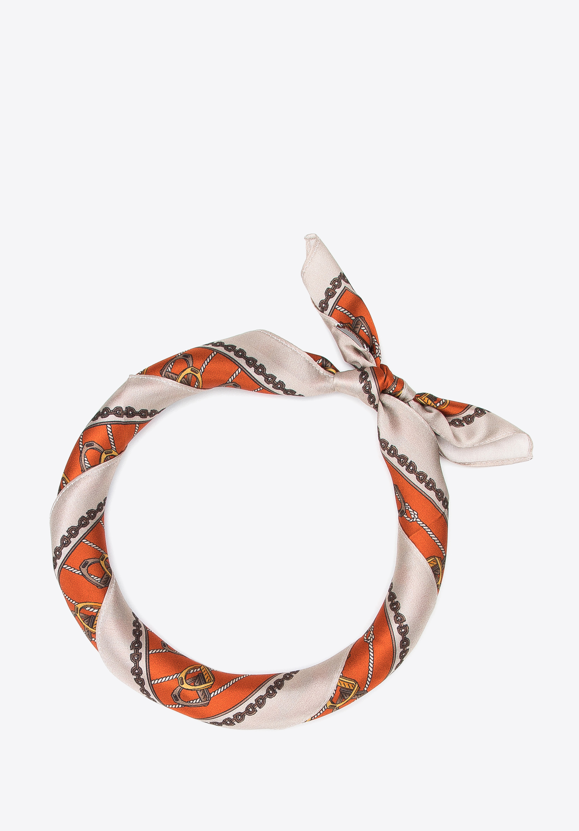 Gemustertes Seidentuch für Damen, orange - gelb, 95-7D-S01-X10, Bild 1